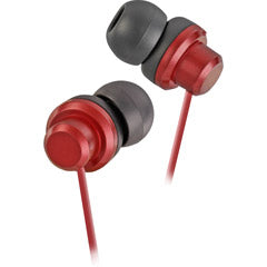JVC HAFX8R Riptidz In- Ear Casual Fashion Style Headphones - Red