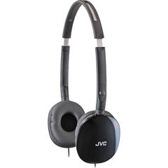 JVC HAS160B Black FLATS Lightweight Folding Headphones