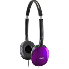JVC HAS160V Violet FLATS Lightweight Folding Headphones