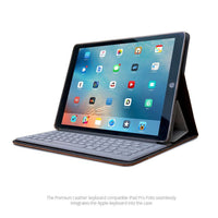 MAC-CASE LK10.5FL-BK Premium Leather iPad Pro 10.5 Keyboard Compatible Folio Case (Black)
